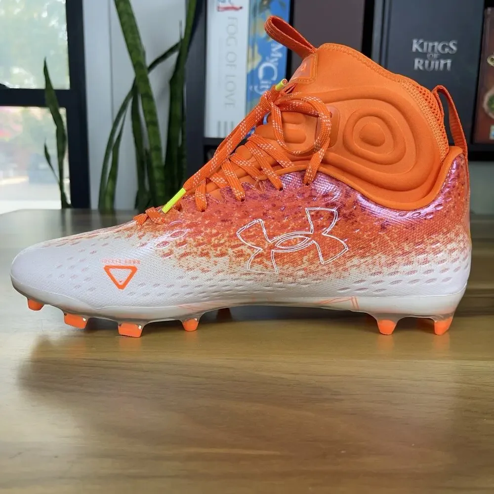 Under Armour Football Cleats Mens Sz 12 Spotlight Lux MC 2.0 Orange 3025082-800 - Picture 11 of 13